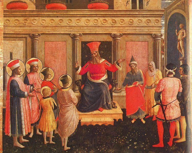 Fra Angelico Saints Cosmas and Damian with their Brothers before Lycias France oil painting art